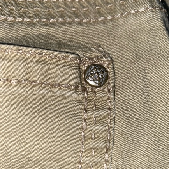 Supplies by Union Bay Size 16 Tan Mila Crop Pants with Decorative Metal Accents - Picture 6 of 13